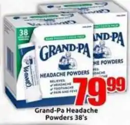 Three Star Cash and Carry Grand-Pa Headache Powders offer