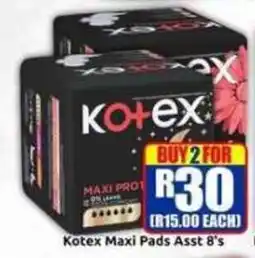 Three Star Cash and Carry Kotex Maxi Pads Assorted offer