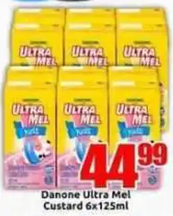 Three Star Cash and Carry Danone Ultra Mel Custard offer
