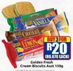 Three Star Cash and Carry Golden Fresh Cream Biscuits Assorted offer