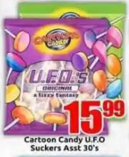 Cartoon Candy U.F.O. Suckers Assorted