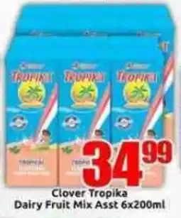Three Star Cash and Carry Clover Tropika Dairy Fruit Mix Assorted offer