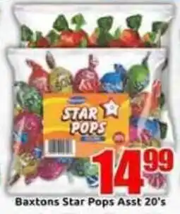 Three Star Cash and Carry Baxtons Star Pops Assorted offer