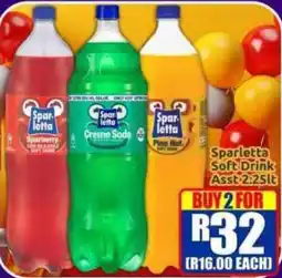 Three Star Cash and Carry Sparletta Soft Drink Assorted offer