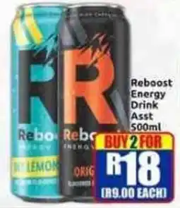 Three Star Cash and Carry Reboost Energy Drink Assorted offer