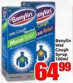 Three Star Cash and Carry Benylin Wet Cough Mucus Relief offer