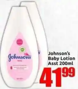Three Star Cash and Carry Johnson's Baby Lotion Assorted offer