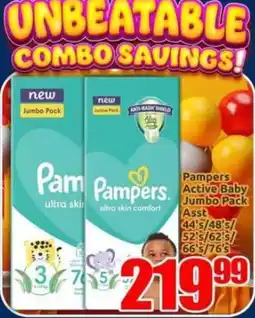 Three Star Cash and Carry Pampers Active Baby Jumbo Pack offer