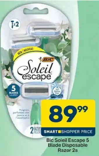 Bic Soleil Escape 5 Blade Disposable Razor 2s