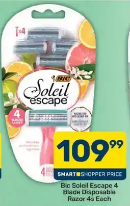 Pick n Pay Bic Soleil Escape 4 Blade Disposable Razor offer