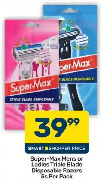 Super-Max Triple Blade Disposable Razors