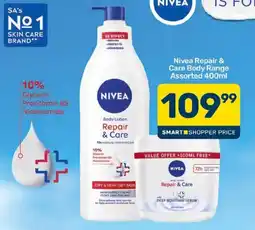 Pick n Pay Nivea Repair & Care Body Range Assorted offer