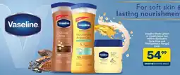 Pick n Pay Vaseline Body Lotion or Cream Assorted offer