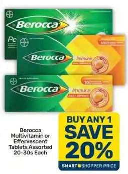 Pick n Pay Berocca Multivitamin or Effervescent Tablets Assorted offer