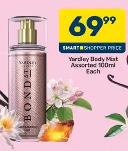 Pick n Pay Yardley Body Mist Assorted offer