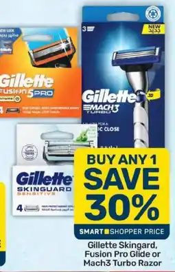 Pick n Pay Gillette Skingard, Fusion Pro Glide or Mach3 Turbo Razor offer