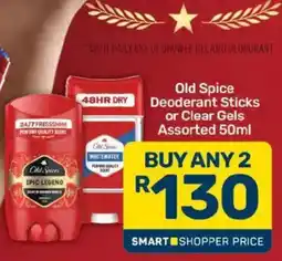 Pick n Pay Old Spice Deodorant Sticks or Clear Gels Assorted offer