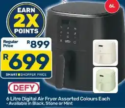 Pick n Pay DEFY 6 Litre Digital Air Fryer Assorted offer