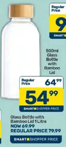 Pick n Pay Glass Bottle with Bamboo Lid offer