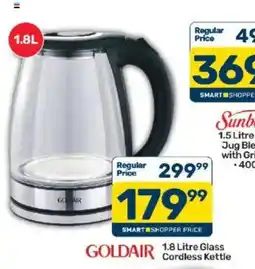 Pick n Pay GOLDAIR 1.8 Litre Glass Cordless Kettle offer