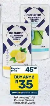 Pick n Pay All purpose cleaner refill lemon offer