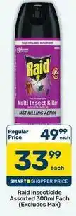 Pick n Pay Raid - insecticide multi insect killer offer