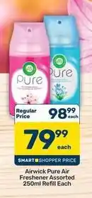 Pick n Pay Pure air freshener assorted 250ml refill offer