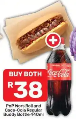 Pick n Pay PnP Wors Roll and Coca-Cola Regular Buddy Bottle offer