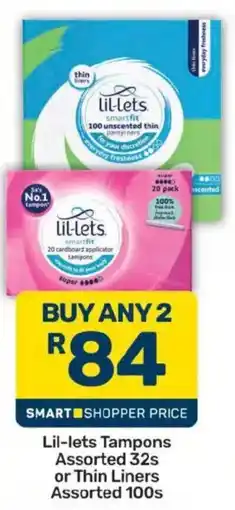 Pick n Pay Lil-lets Tampons Assorted offer