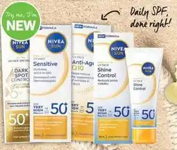 Pick n Pay Nivea - uv face sensitive, anti-age q10, uv face shine control offer