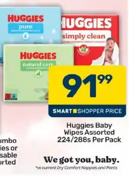 Pick n Pay Huggies Baby Wipes Assorted offer