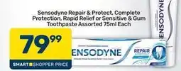 Pick n Pay Sensodyne - repair & protect, complete protection, rapid relief or sensitive & gum toothpaste offer
