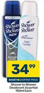 Pick n Pay Shower to shower - deodorant assorted offer