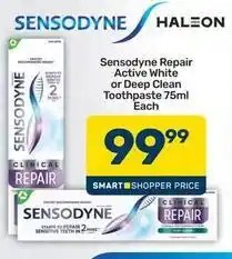 Pick n Pay Sensodyne - repair active white or deep clean toothpaste offer
