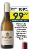 Pick n Pay Diemersdal - sauvignon blanc or ros unwooded chardonnay or cabernet sauvignon merlot offer
