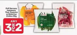 Pick n Pay Pnp serrano, habanero, thai, cayenne or birds eye chillies 50g offer