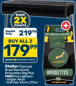 Pick n Pay Stellar Charcoal Braai Stand and Briquettes offer