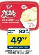Pick n Pay Hypermarket Ola - rich 'n creamy ice cream offer