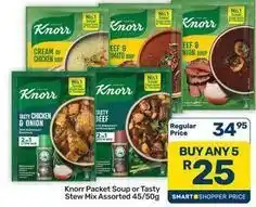 Pick n Pay Hypermarket Knorr - packet soup or tasty stew mix offer