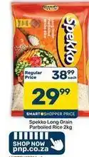 Pick n Pay Hypermarket Spekko - long grain parboiled white rice offer