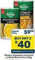 Pick n Pay Hypermarket Rhodes - vegetables assorted or whole kernel corn offer