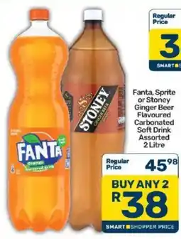 Pick n Pay Fanta or Stoney Ginger Beer Flavoured Carbonated Soft Drink Assorted offer