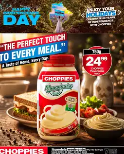 Choppies Choppies Mayonnaise Original offer