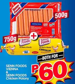 Choppies SENN FOODS VIENNA & SENN FOODS Chicken Polony offer