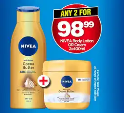 Choppies NIVEA Body Lotion OR Cream offer