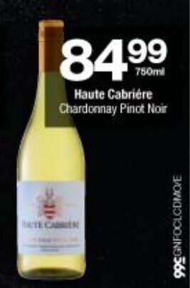 Checkers Haute Cabrière Chardonnay Pinot Noir 750ml offer