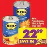 Shoprite Koo - peach halves in syrup offer