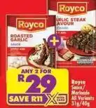 Shoprite Royco - roasted garlic sauce / marinade offer