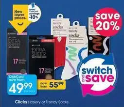 Clicks Clicks - hosiery or trendy socks offer