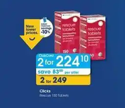 Clicks Clicks - rescue tablets offer
